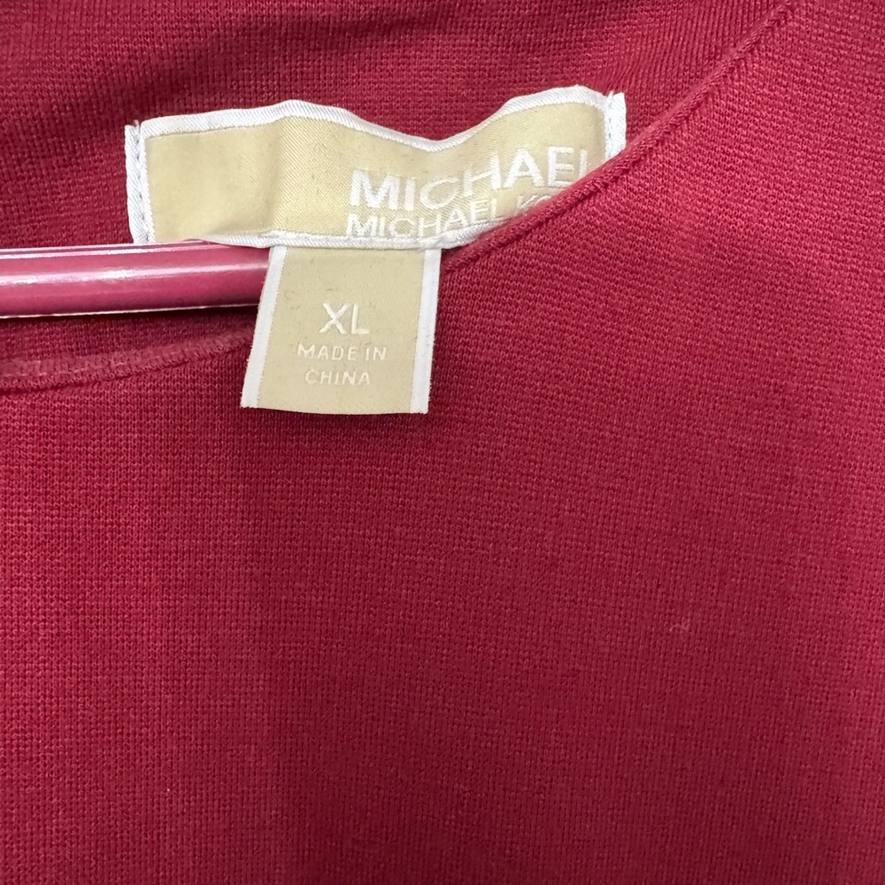 Michael Kors Burgundy Knit Top XL